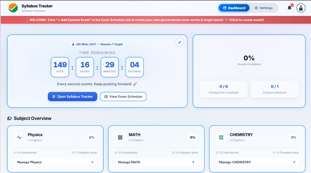 Syllabus Tracker Education Software